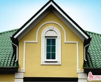 Металлопластиковые окна. Частный дом в Гатне., Система Euro Design 70 (Rehau)