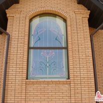 Металопластикові вікна та скління вітражів. Приватний будинок у Кончі-Заспі – 3. Система Euro Design 70 (Rehau)
