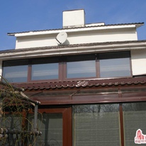Алюминиевые окна. Частный дом в Осокорках. Наклонно-сдвижная система CS68 (Reynaers)