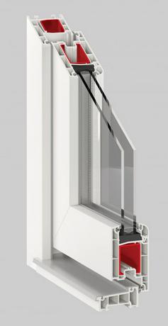 система Epsilon S 58 — розріз дверей із внутрішнім відкриванням